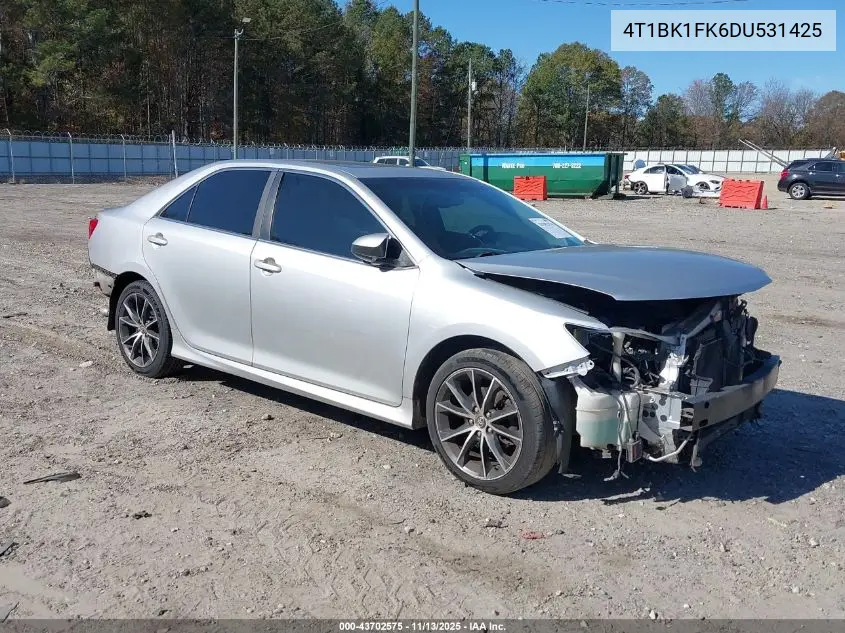 4T1BK1FK6DU531425 2013 Toyota Camry Se V6