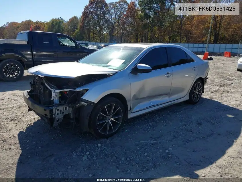 4T1BK1FK6DU531425 2013 Toyota Camry Se V6