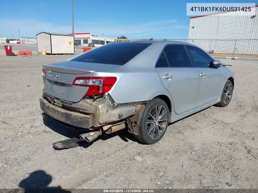 4T1BK1FK6DU531425 2013 Toyota Camry Se V6
