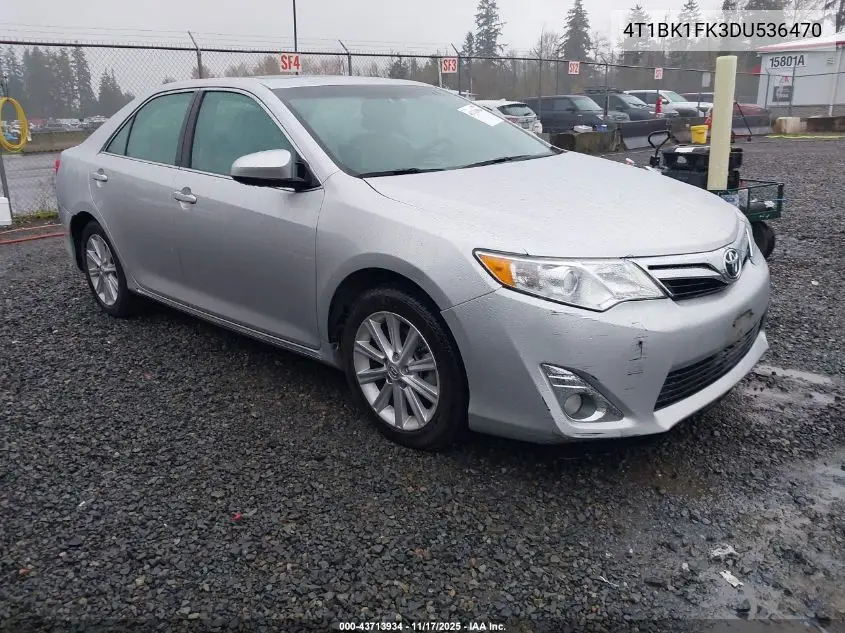 4T1BK1FK3DU536470 2013 Toyota Camry Xle V6