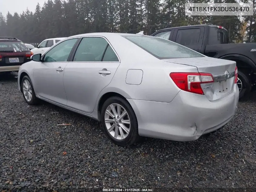 4T1BK1FK3DU536470 2013 Toyota Camry Xle V6