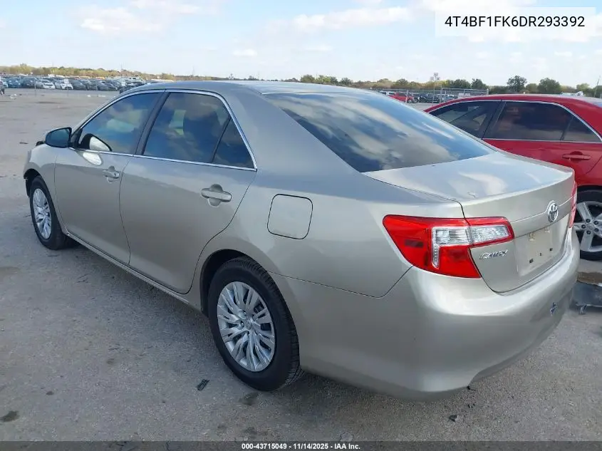4T4BF1FK6DR293392 2013 Toyota Camry Le