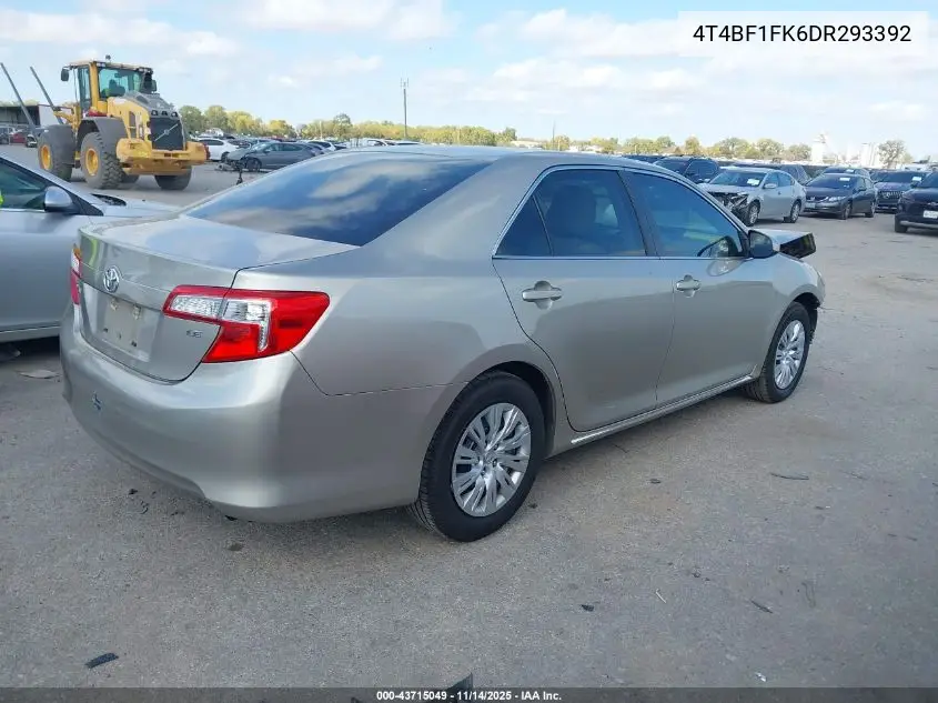 4T4BF1FK6DR293392 2013 Toyota Camry Le