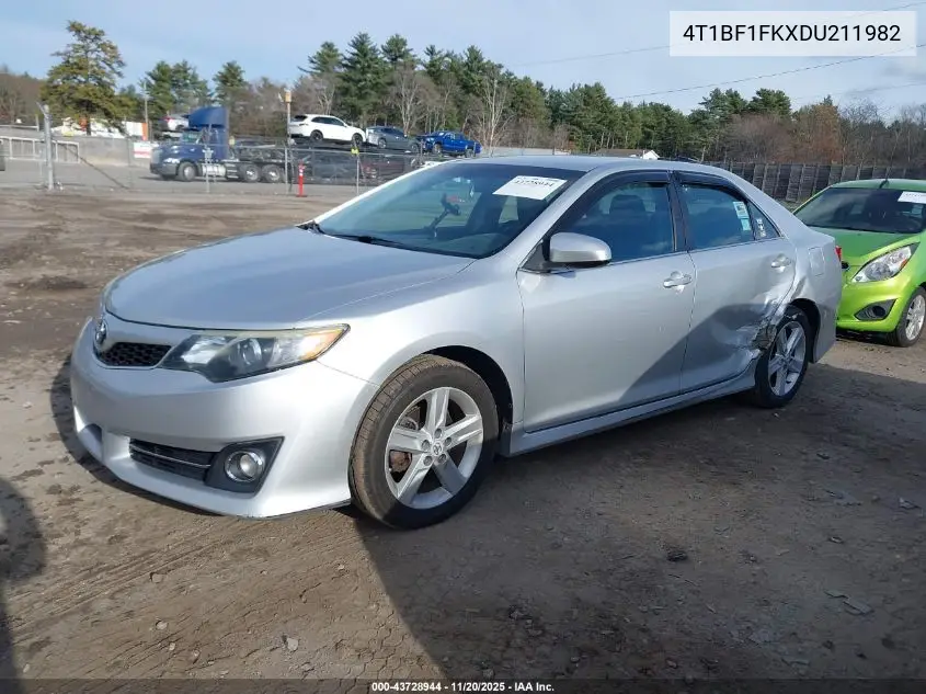 4T1BF1FKXDU211982 2013 Toyota Camry Se
