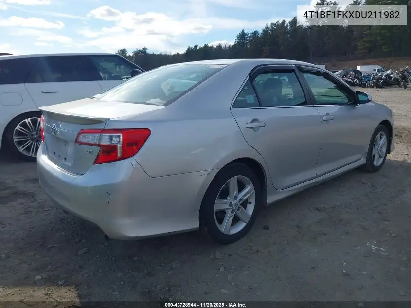 4T1BF1FKXDU211982 2013 Toyota Camry Se