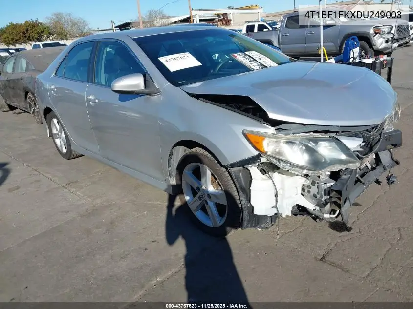 4T1BF1FKXDU249003 2013 Toyota Camry Se