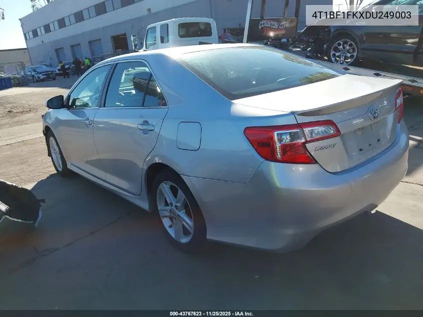 4T1BF1FKXDU249003 2013 Toyota Camry Se