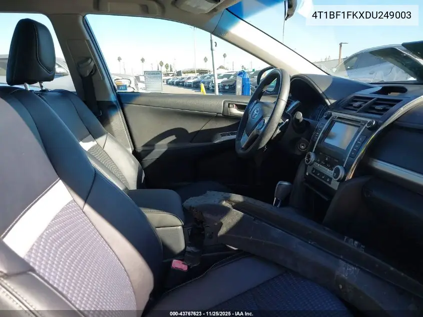 4T1BF1FKXDU249003 2013 Toyota Camry Se