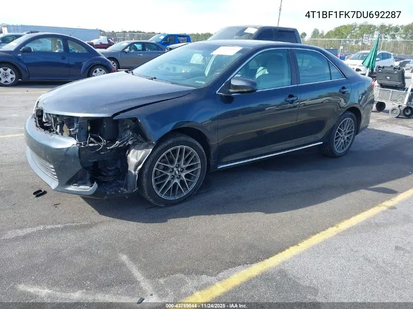 4T1BF1FK7DU692287 2013 Toyota Camry Xle