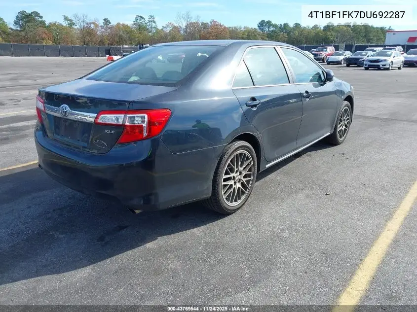 4T1BF1FK7DU692287 2013 Toyota Camry Xle