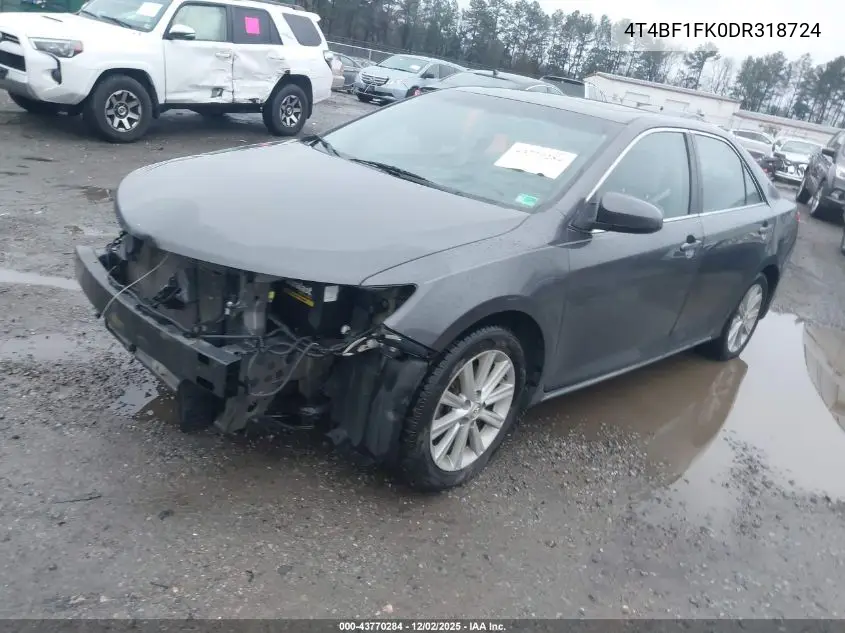 4T4BF1FK0DR318724 2013 Toyota Camry Xle