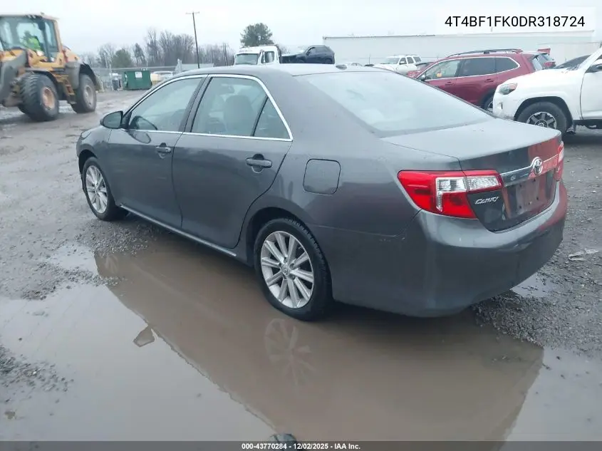 4T4BF1FK0DR318724 2013 Toyota Camry Xle