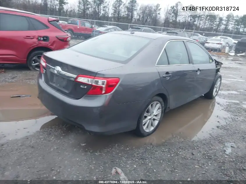 4T4BF1FK0DR318724 2013 Toyota Camry Xle