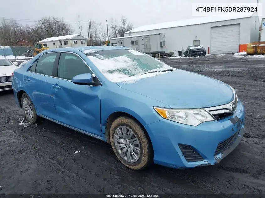 4T4BF1FK5DR287924 2013 Toyota Camry Le
