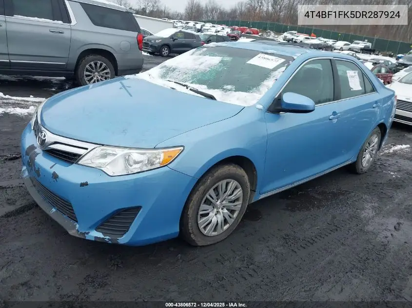 4T4BF1FK5DR287924 2013 Toyota Camry Le
