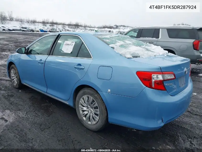 4T4BF1FK5DR287924 2013 Toyota Camry Le