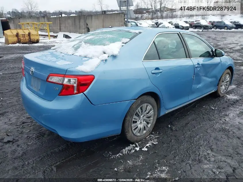 4T4BF1FK5DR287924 2013 Toyota Camry Le