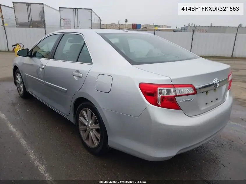 4T4BF1FKXDR321663 2013 Toyota Camry Xle