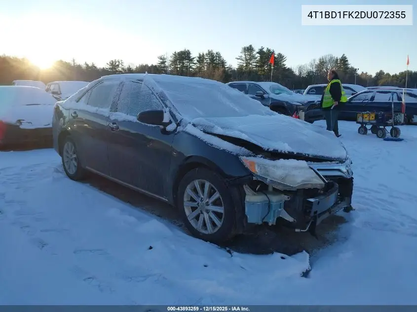 4T1BD1FK2DU072355 2013 Toyota Camry Hybrid Xle