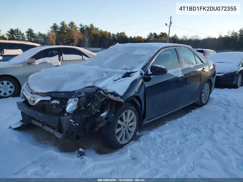 4T1BD1FK2DU072355 2013 Toyota Camry Hybrid Xle