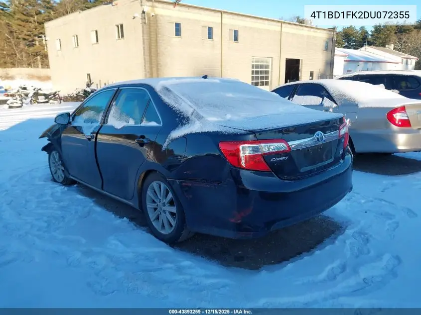 4T1BD1FK2DU072355 2013 Toyota Camry Hybrid Xle