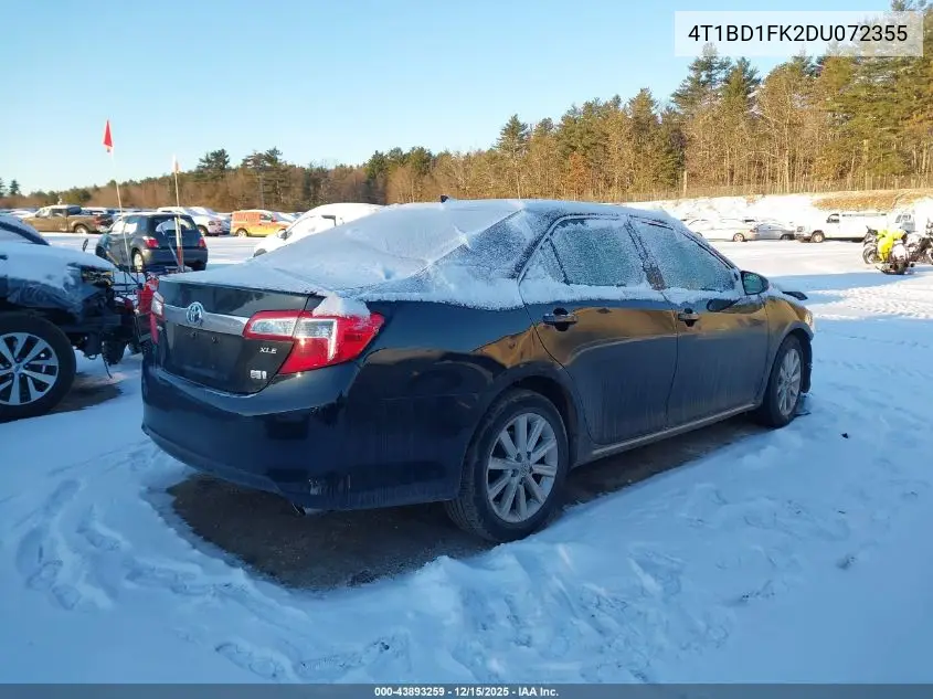 4T1BD1FK2DU072355 2013 Toyota Camry Hybrid Xle