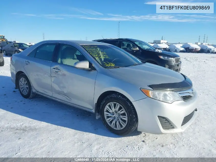 4T1BF1FK0EU809869 2014 Toyota Camry Le