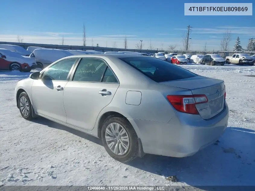 4T1BF1FK0EU809869 2014 Toyota Camry Le