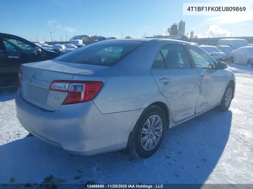 4T1BF1FK0EU809869 2014 Toyota Camry Le