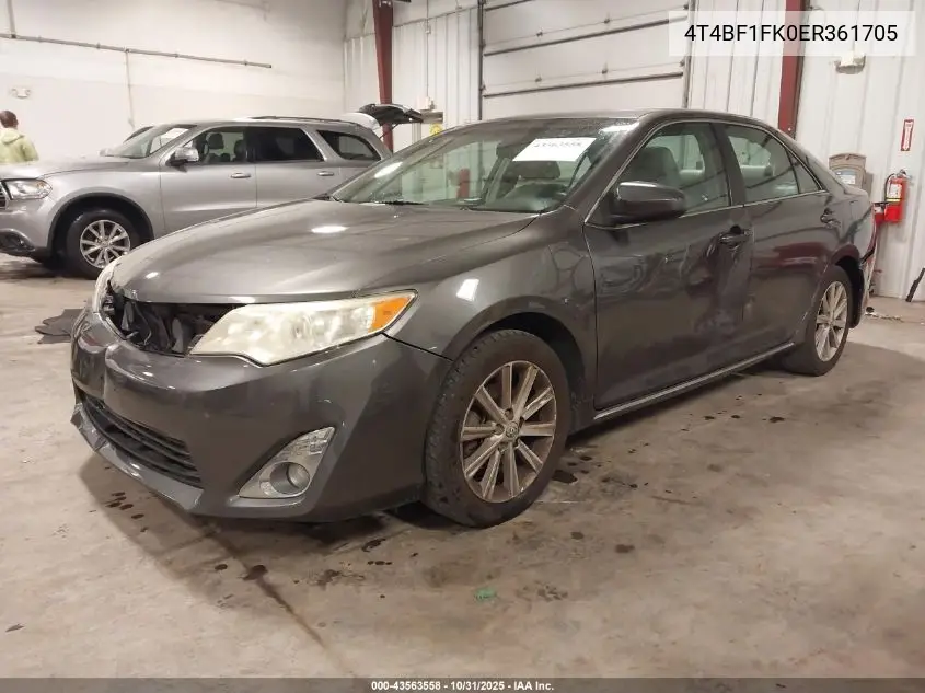 4T4BF1FK0ER361705 2014 Toyota Camry Xle