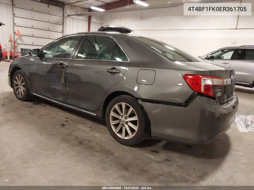4T4BF1FK0ER361705 2014 Toyota Camry Xle