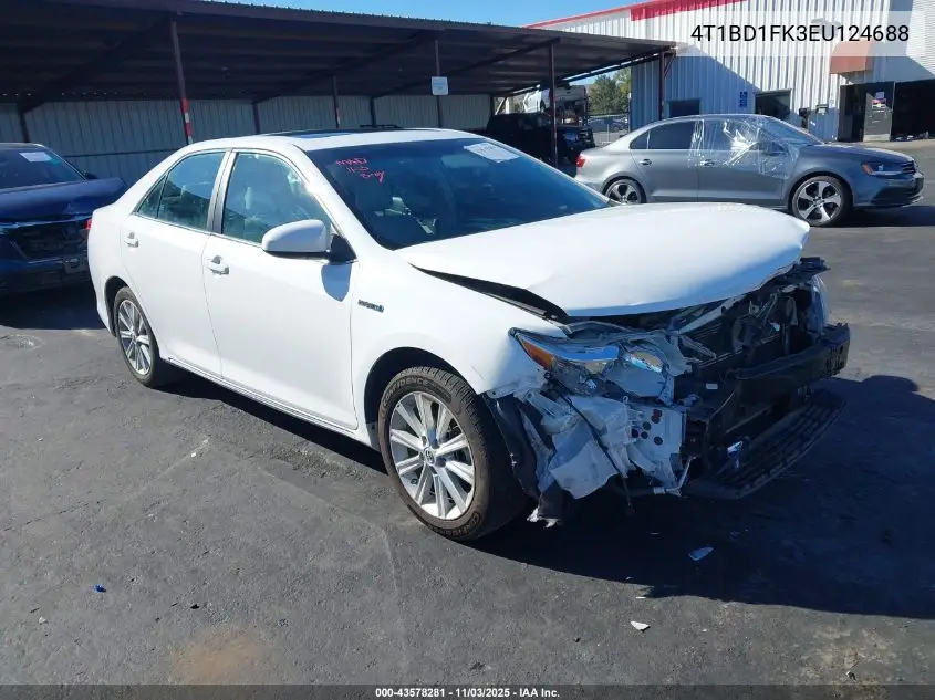 4T1BD1FK3EU124688 2014 Toyota Camry Hybrid Xle