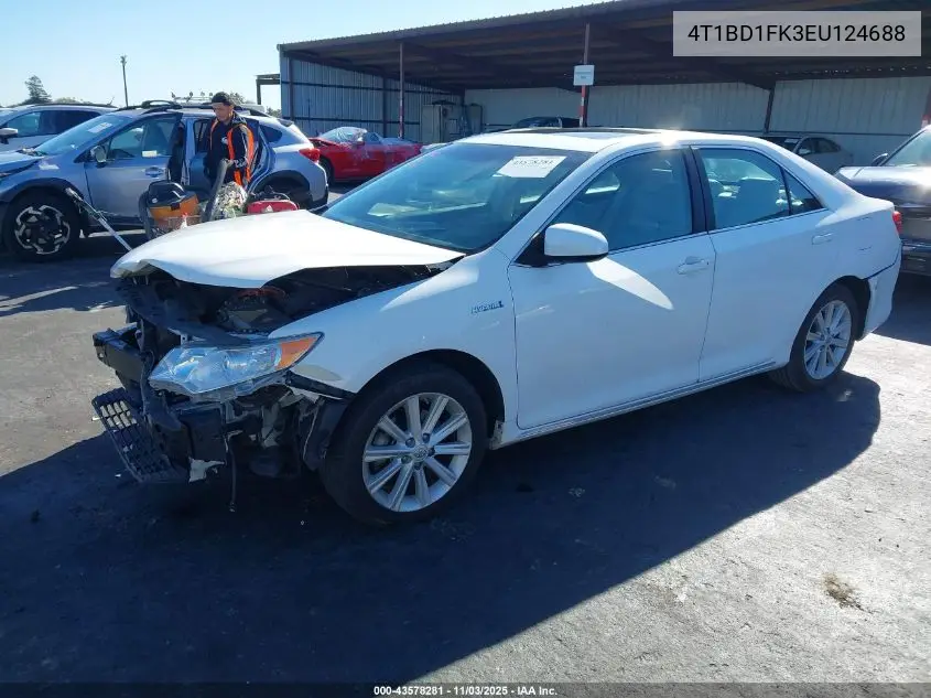 4T1BD1FK3EU124688 2014 Toyota Camry Hybrid Xle