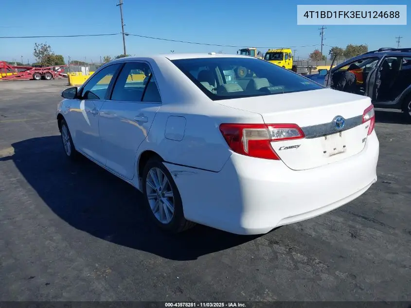 4T1BD1FK3EU124688 2014 Toyota Camry Hybrid Xle