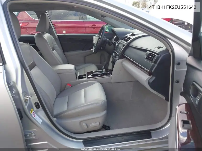 4T1BK1FK2EU551642 2014 Toyota Camry Xle V6