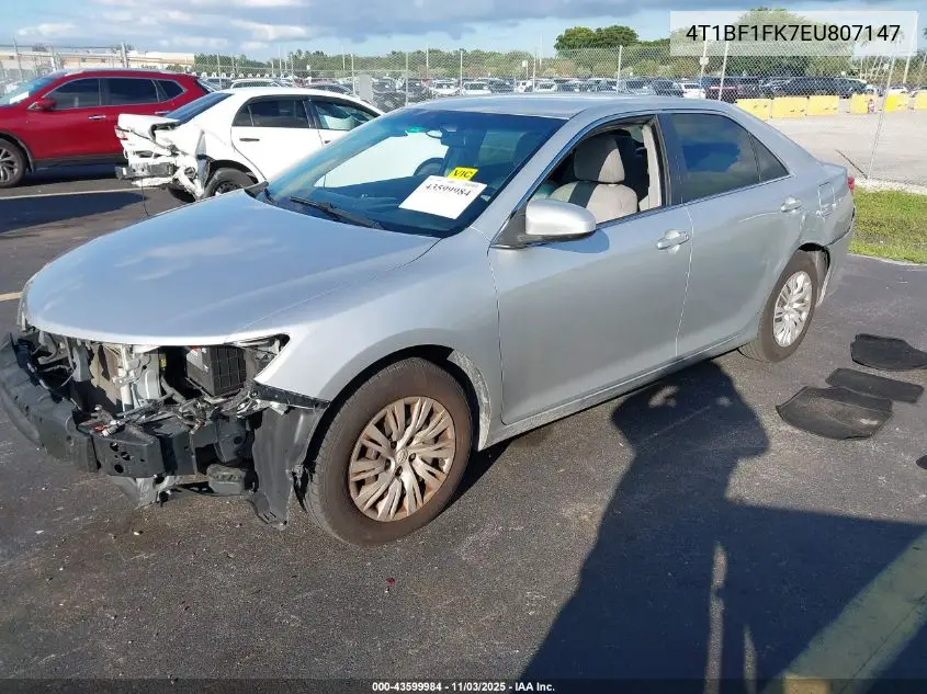 4T1BF1FK7EU807147 2014 Toyota Camry L