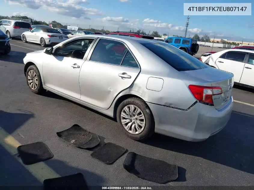 4T1BF1FK7EU807147 2014 Toyota Camry L
