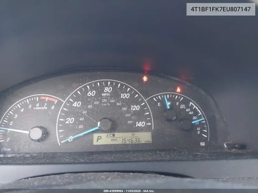 4T1BF1FK7EU807147 2014 Toyota Camry L