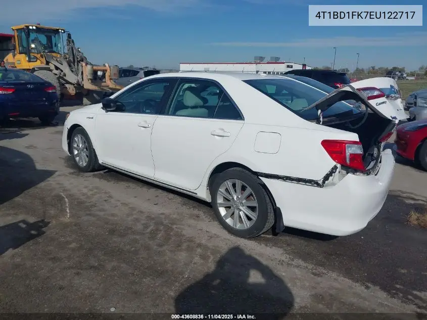 4T1BD1FK7EU122717 2014 Toyota Camry Hybrid Xle