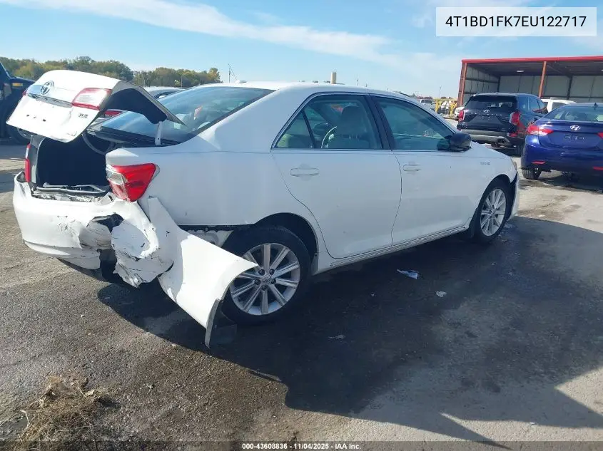 4T1BD1FK7EU122717 2014 Toyota Camry Hybrid Xle