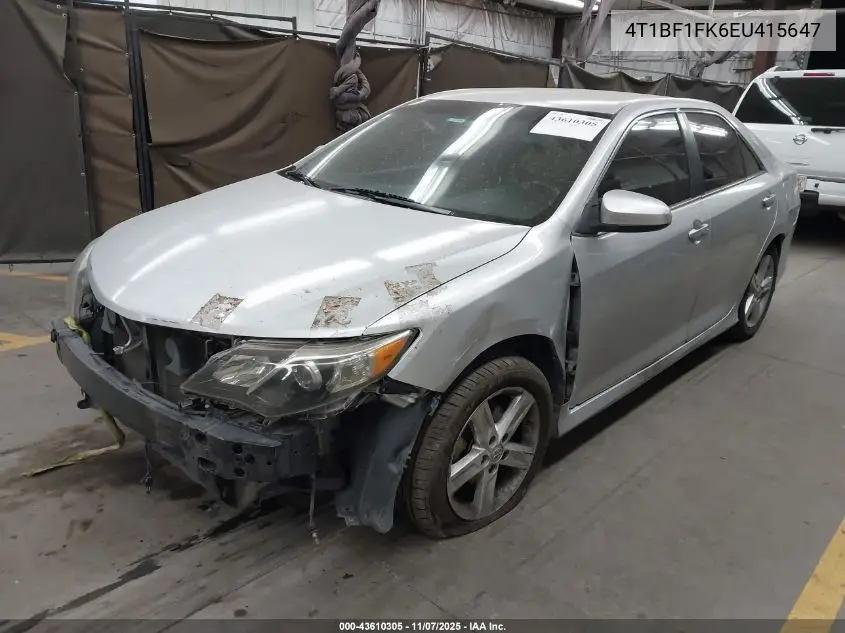 4T1BF1FK6EU415647 2014 Toyota Camry Se