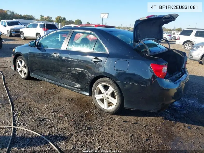 4T1BF1FK2EU831081 2014 Toyota Camry Se