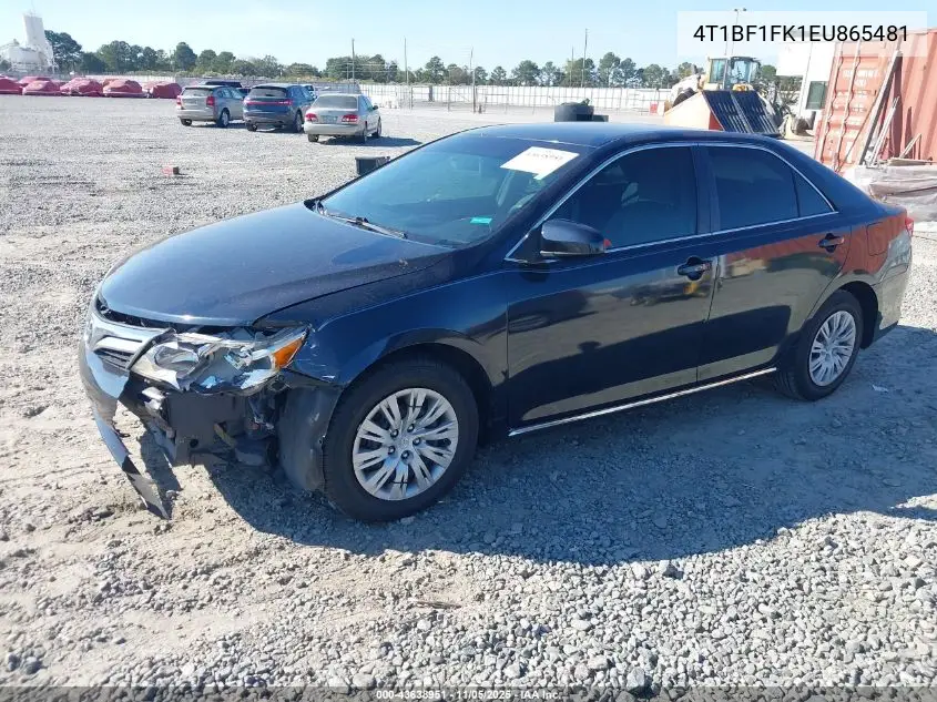 4T1BF1FK1EU865481 2014 Toyota Camry Le