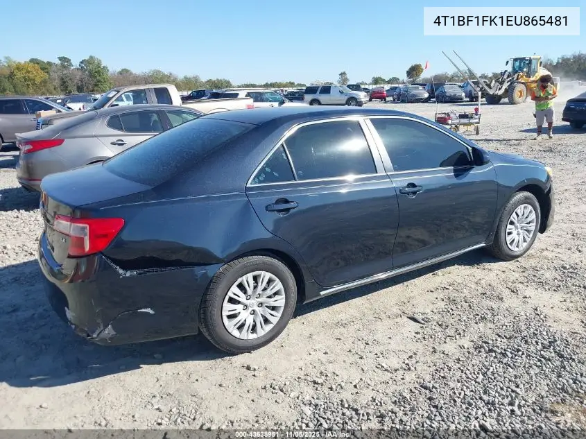 4T1BF1FK1EU865481 2014 Toyota Camry Le
