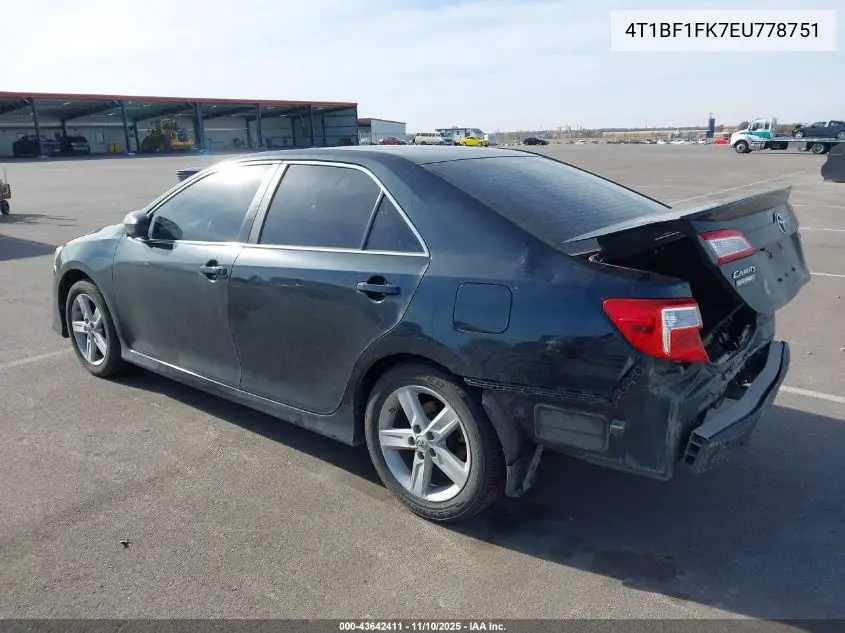 4T1BF1FK7EU778751 2014 Toyota Camry Se