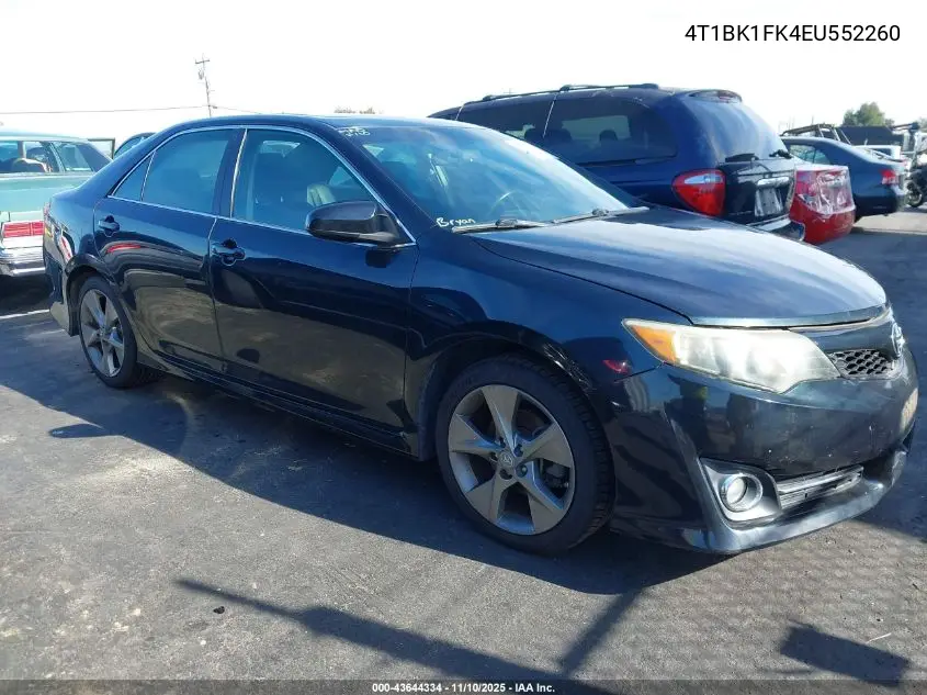 4T1BK1FK4EU552260 2014 Toyota Camry Se V6