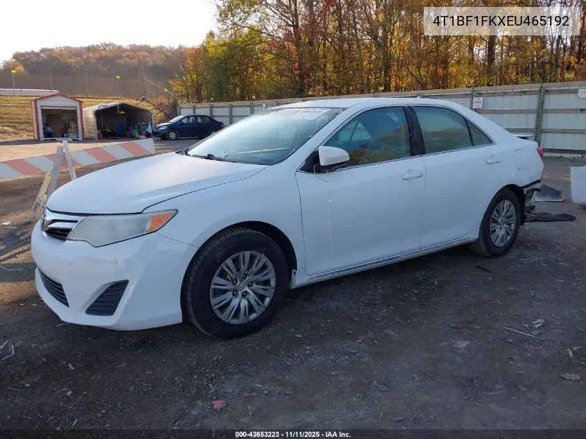 4T1BF1FKXEU465192 2014 Toyota Camry Le