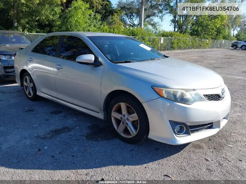 4T1BF1FK8EU354706 2014 Toyota Camry Se
