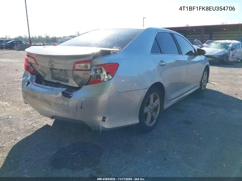 4T1BF1FK8EU354706 2014 Toyota Camry Se