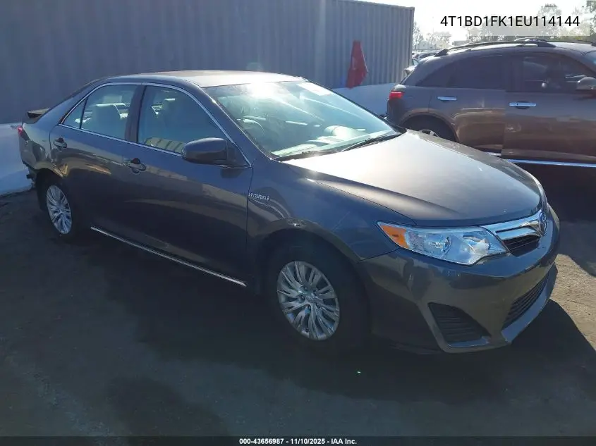 4T1BD1FK1EU114144 2014 Toyota Camry Hybrid Le